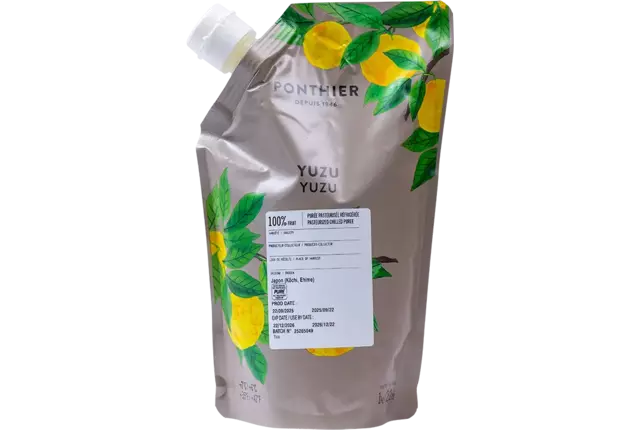 Fruitpuree yuzu 1kg kist 6 stuks